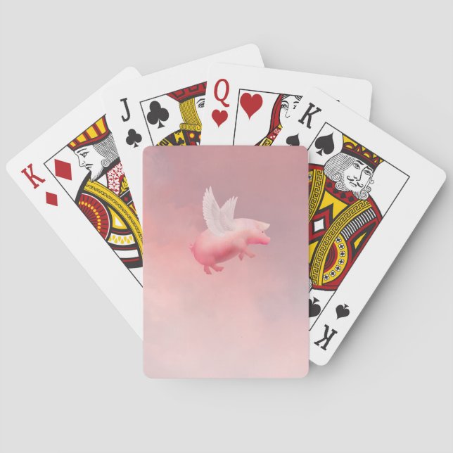 Flygande uppspelningskort i Gris Casinokort (Baksidan)