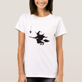 Flygande Witch på Halloween Design T Shirt
