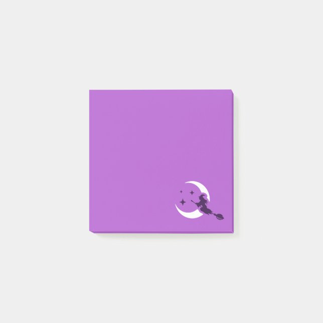 Flygande Witch Post IT Notes/Lila Post-it Block (Framsida)