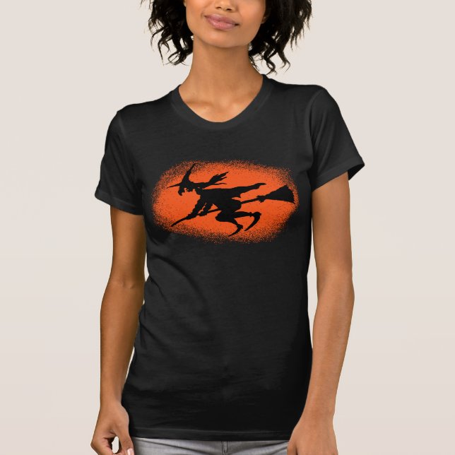 Flygande Witch T Shirt (Framsida)