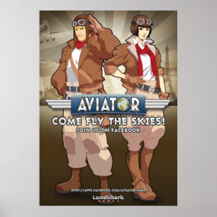 Flygare den Facebook lekaffischen Poster