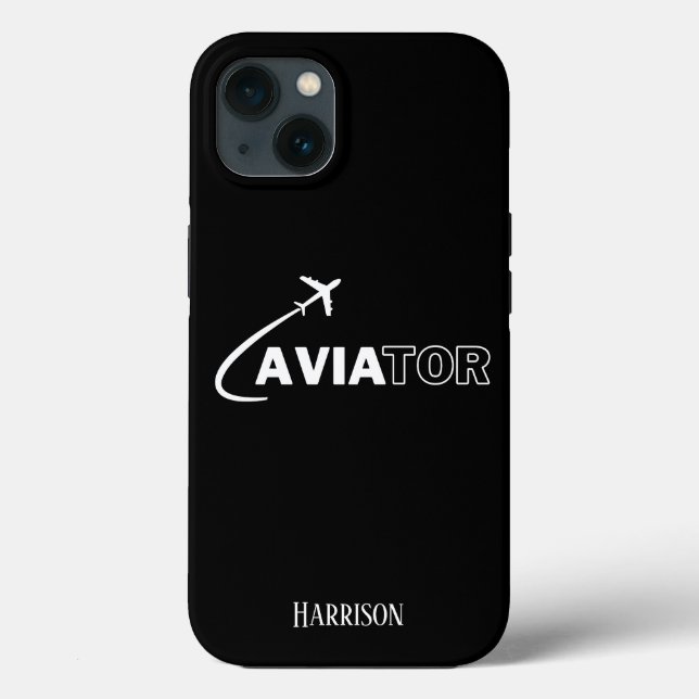 Flygare & Flygplan,Minimalistisk,Initialer för mon (Baksida)