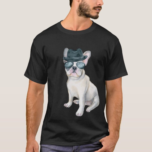 Flygare för hatt för Frenchie franska T Shirt (Framsida)