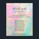 flygare för opalfotodesign flygblad<br><div class="desc">skönhetssalon professionell makeup artist fluor</div>