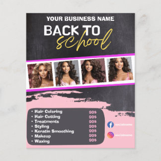 flygare, hårstylist Back to school Sale Flyer