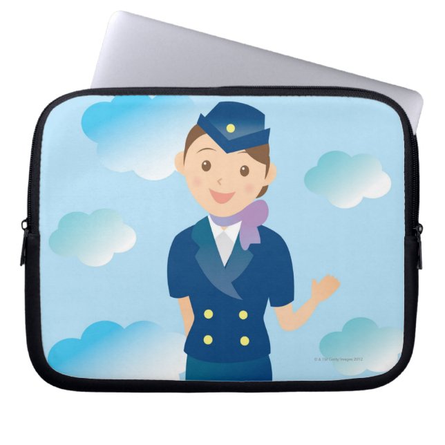 Flygassistenten Laptop Sleeve (Framsidan)