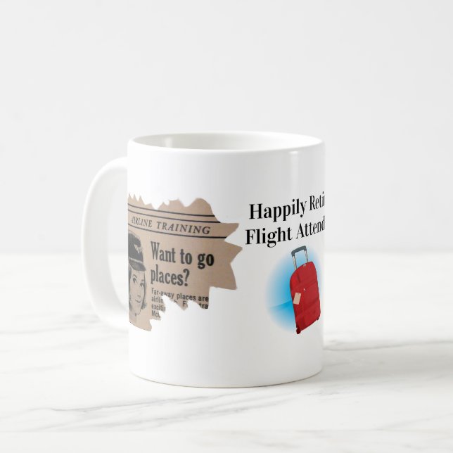 Flygassistenten Pension Firande Kaffemugg (Framsida vänster)