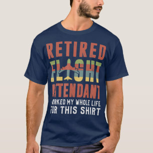 Flygassistenten Pension Joke Flight Gift T Shirt
