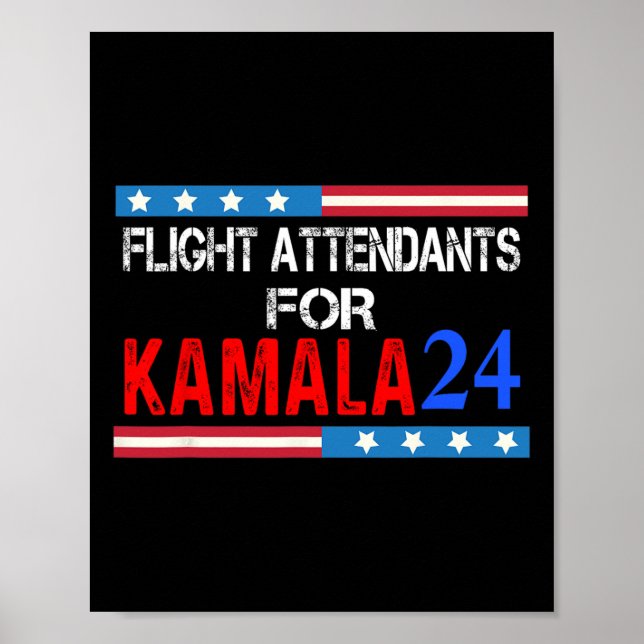 Flygassistenter till Kamala Harris 2024 Poster (Framsidan)