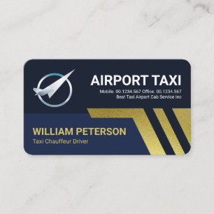 Flygbanan Taxi Guld Visitkort