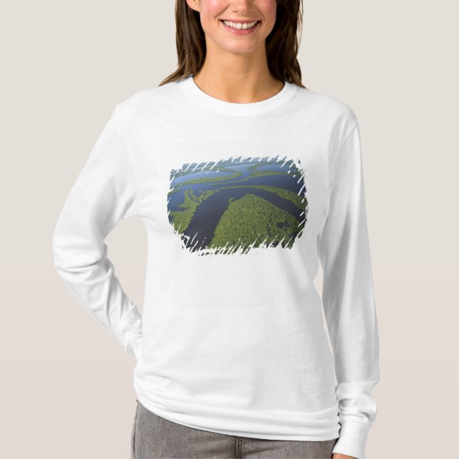Flygbild av Anavilhanas-arkipelagen, översvämmad Tee Shirt (Framsida)