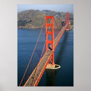 Flygbild av Golden Gate-bron i Poster