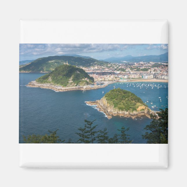 Flygbild av San Sebastian och Santa Clara Magnet (Framsidan)