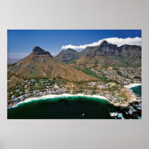 Flygbild över Atlantkusten som visar Clifton Poster