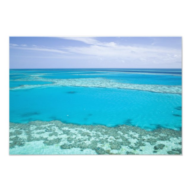 Flygbild över Great Barrier Reef av Fototryck (Framsidan)