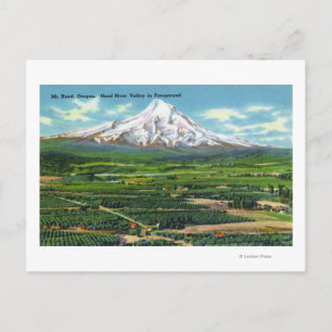 Flygbild över Hood River-dalen och berg Vykort
