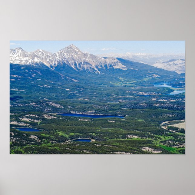 Flygbild över Jasper sjöar - Kanada Poster (Framsidan)