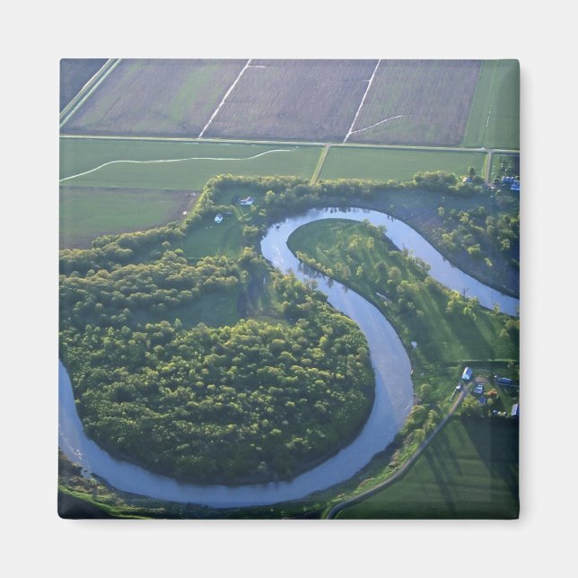 Flygbild över Red River of the North Magnet (Framsidan)