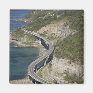 Flygbild över Sea Cliff Bridge nära Wollongong, Magnet