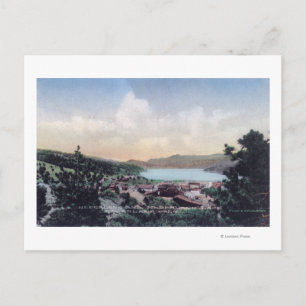 Flygbild över staden och Nederland Lake Vykort
