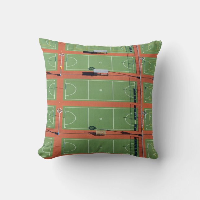 Flygbild över tennisbanor kudde (Framsida)