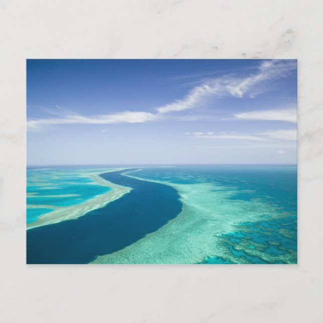 Flygbild över The Great Barrier Reef av Vykort (Framsida)