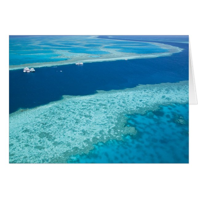 Flygbild över The Great Barrier Reef vid Hälsningskort (Framsidan Horizontal)