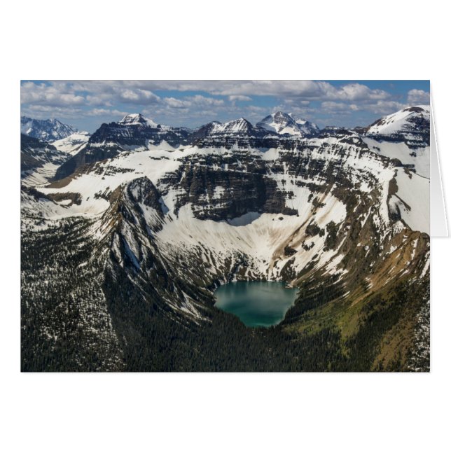 Flygbild över Warderman Lake Hälsningskort (Framsidan Horizontal)