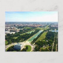 Flygbild över Washington DC:s National Mall och Mo