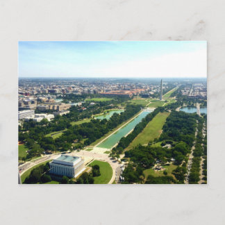 Flygbild över Washington DC:s National Mall och Mo Vykort