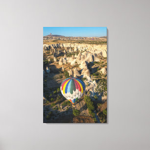 Flygbild på varmluftsballonger, Cappadocia Canvastryck