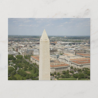 Flygbild som visar toppen av Washington Monument Vykort