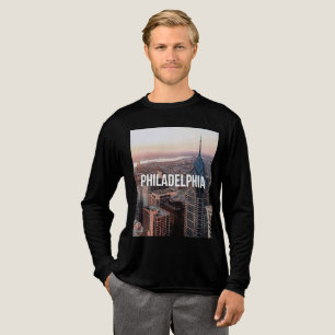 Flygbild typografi Urban siluett av Philadelphia T Shirt