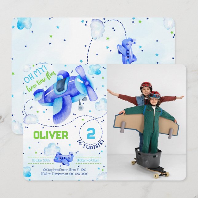 Flygbildsinbjudningar Inbjudningar (Fram/baksida)