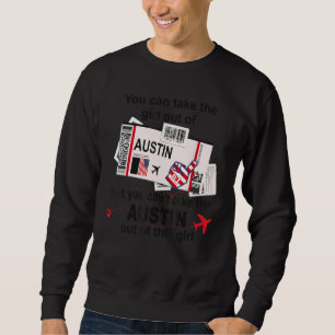 Flygbiljett Austin   Tjej Från Austin Ombordstigni Lång Ärmad Tröja