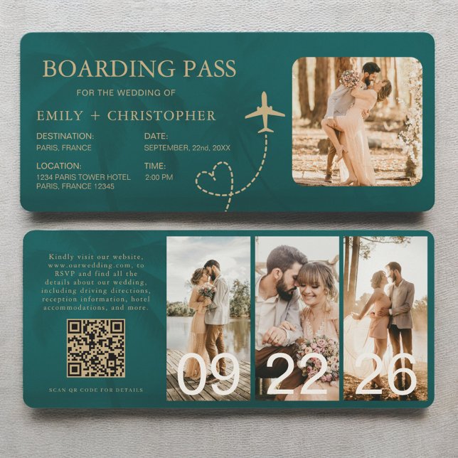 Flygbiljett Destination Boarding Pass QR-kod (Skapare uppladdad)