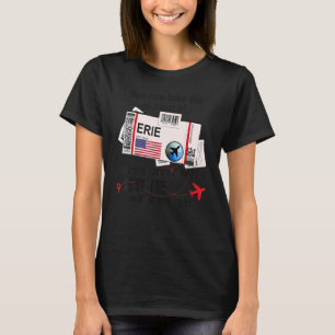 Flygbiljett Erie Flickan från Erie Ombordstigning T Shirt