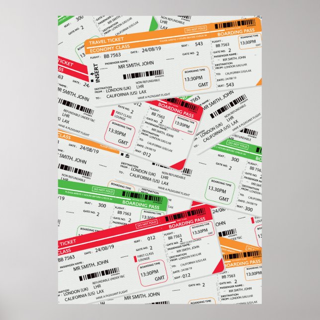 Flygbiljetter Poster (Framsidan)