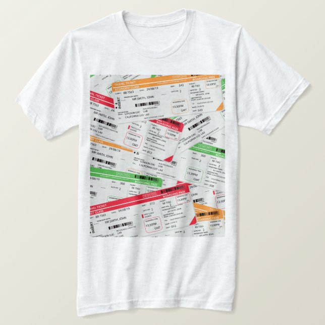 Flygbiljetter T Shirt (Design framsida)