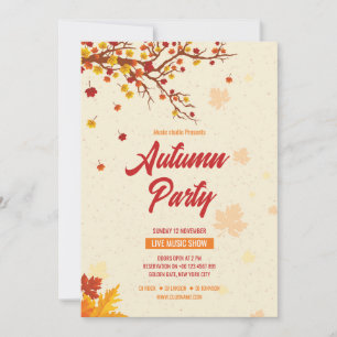 Flygblad för höst/Party Inbjudningar