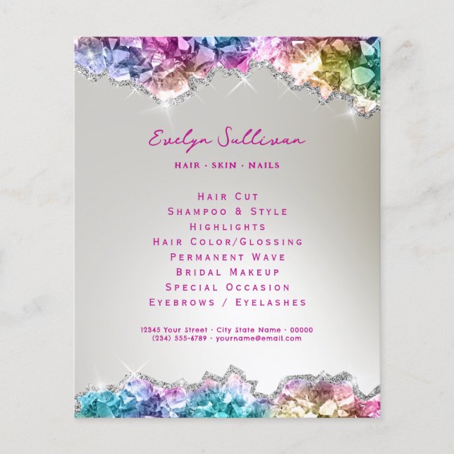 Flygblad för konstkristaller (Framsidan)