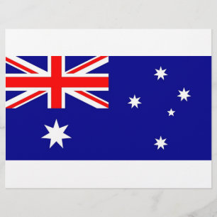 Flygblad med Australiens flagga