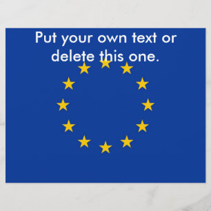 Flygblad med Europeiska unionens flagga