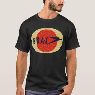 Flygbolaglogotyp för vintage BOAC Tee Shirt