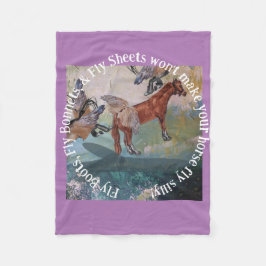 Flygbonnet får inte din häst att flyga. fleecefilt