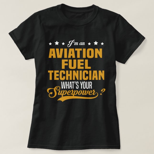 Flygbränsletekniker T Shirt (Design framsida)