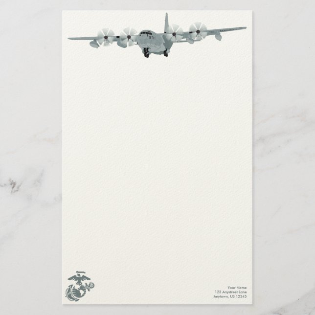 Flygbrevpapper för USMC C-130 Brevpapper (Framsida)