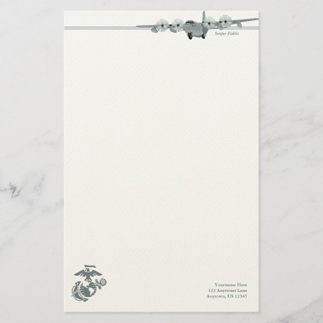 Flygbrevpapper för USMC C-130 Brevpapper (Framsida)