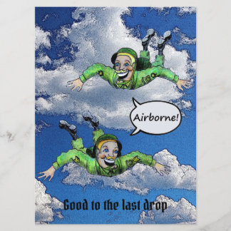 Flygburen, arméhoppparatrooper, arméns tecknad inbjudningar