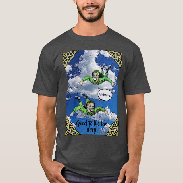 Flygburen, arméhoppparatrooper, arméns tecknad t shirt (Framsida)